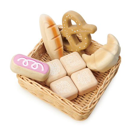 Role Play Wooden Food Groups in Wicker Baskets  hi\-res